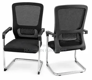 Ergonomic Office Visitor Chair – Black Mesh