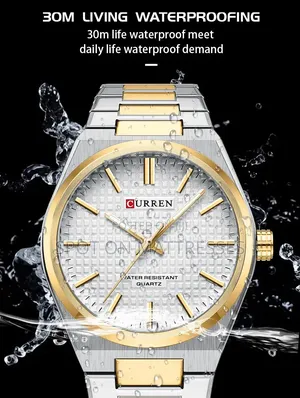 Currn Watch for Gents. Stainless Steel. Date Display. Water Resistant.