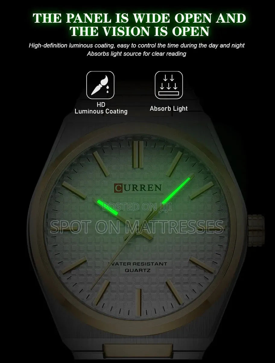 Currn Watch for Gents. Stainless Steel. Date Display. Water Resistant.