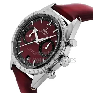 Offer! Omega Speedmaster Watch for Gents With Quality Leather Strap.