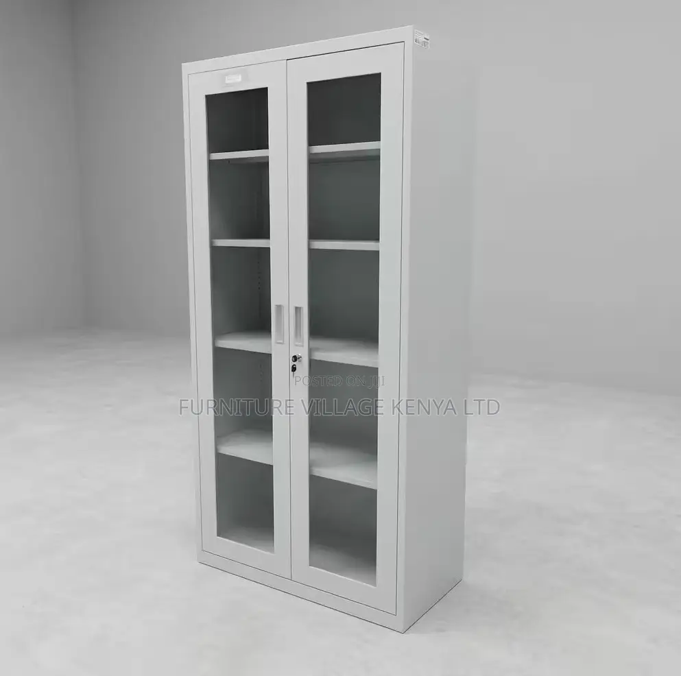 Modern 5 Tier 2 Glass Doors Steel Filing Cabinet