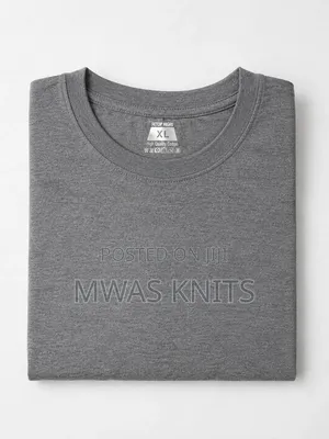 Grey Round Neck T Shirt Cotton Fashion