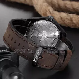 Current Gents Watch 8301. Auto Date. Shock Resistant. Genuine Leather.