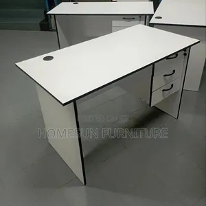 Modern 1.2m Office Desk With Ergonomic Mesh Chair – White Black