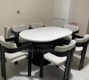 Dining Set: Retro French Wooden Dining Set for 6