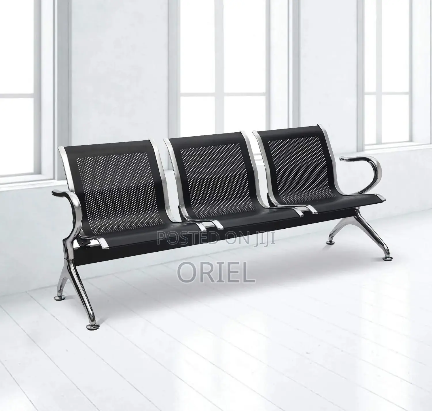 Office Bench :3-Seat Office Waiting Bench