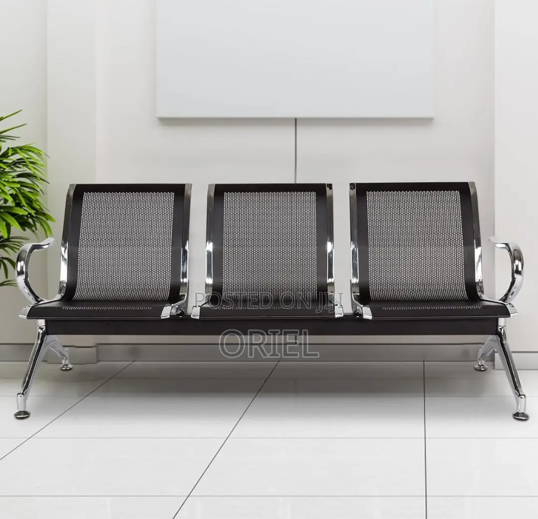Office Bench :3-Seat Office Waiting Bench