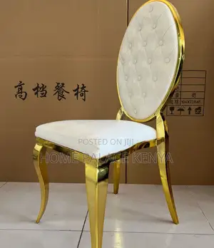 Banquet Chair: White Button Tufted Leather Dining Chair