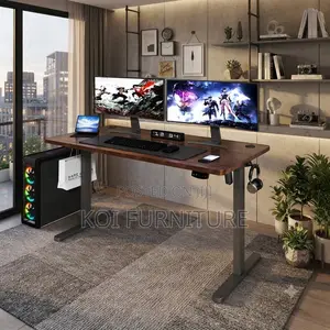 Office Desk; 1.2 Meters Electric Desk With Brown Tops