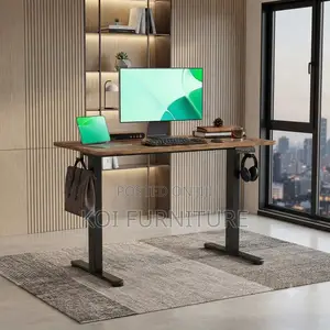 Office Desk; 1.2 Meters Electric Desk With Brown Tops