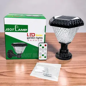 Outdoor Solar Led Post Light With Elegant Crystal Cover