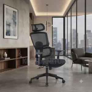 Office Chairs; Fabricated Orthopedic Office Chair With Long Headrest