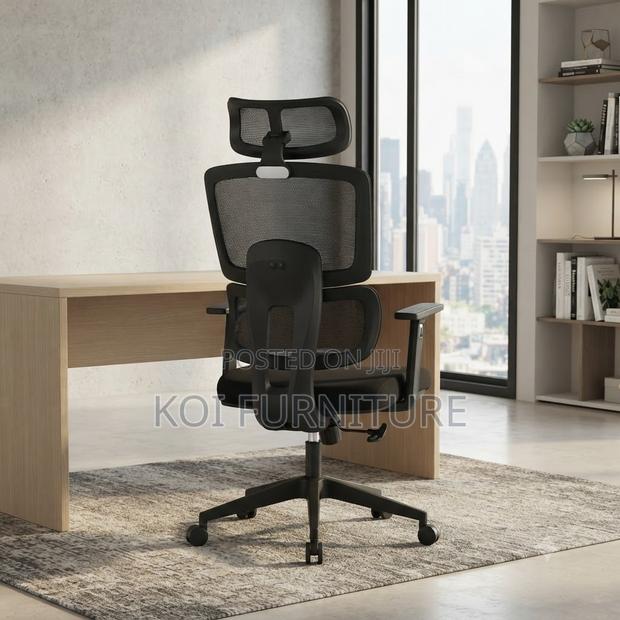 Office Chairs; Fabricated Orthopedic Office Chair With Long Headrest - thumbnail 5