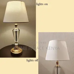Bedside Lamp: White Linen Pleated Decorative Lampshade