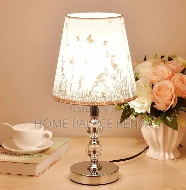 Bedside Lamp: White Linen Pleated Decorative Lampshade