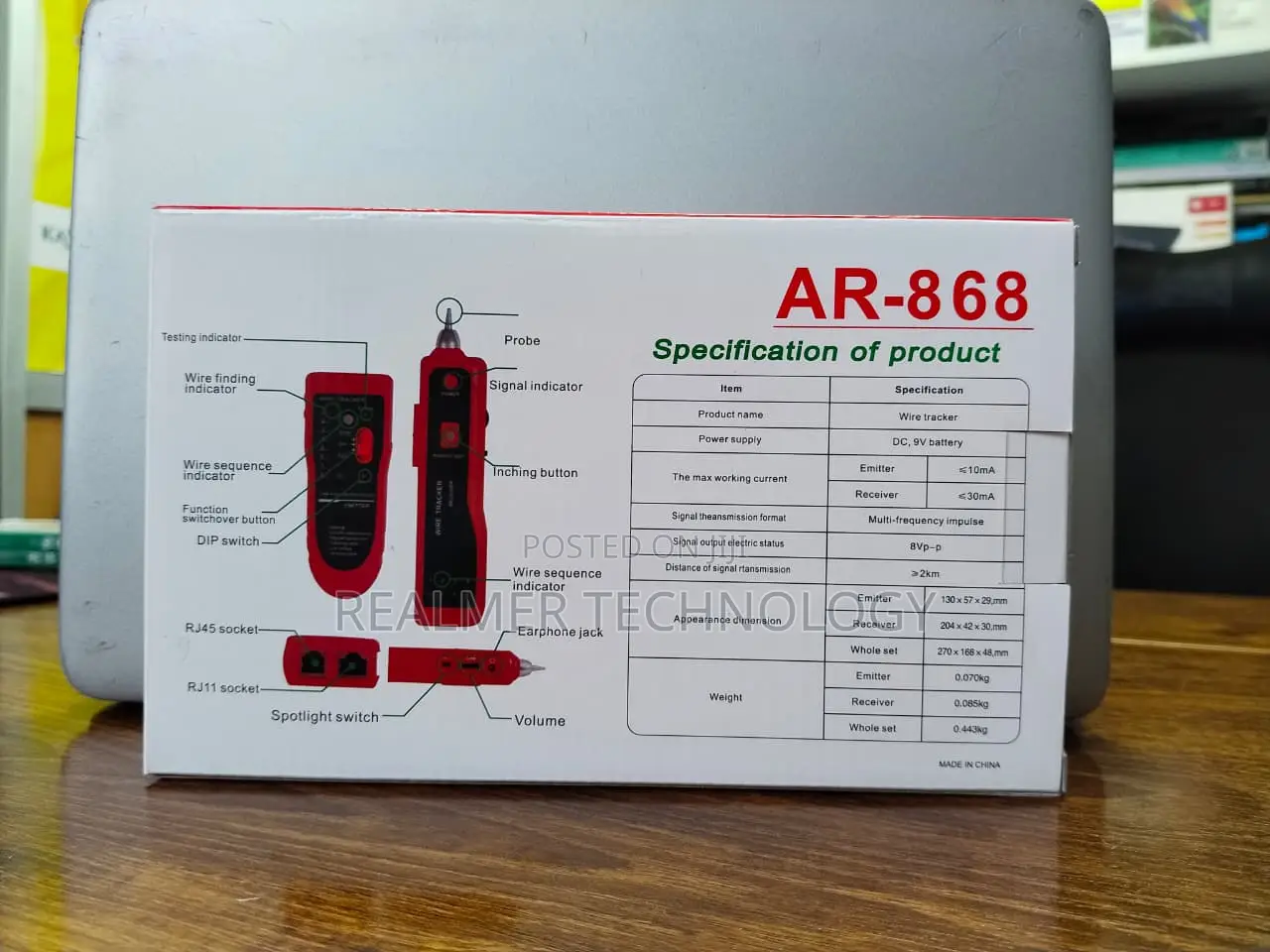 Ar-868 Wire Tracker Network Cable Tester