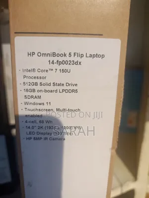 New Laptop HP OmniBook 5 Flip 16GB Intel Core 7 SSD 512GB