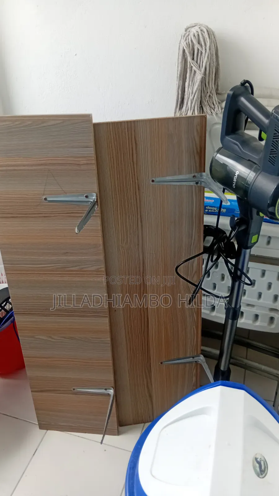 Wooden Shelves.