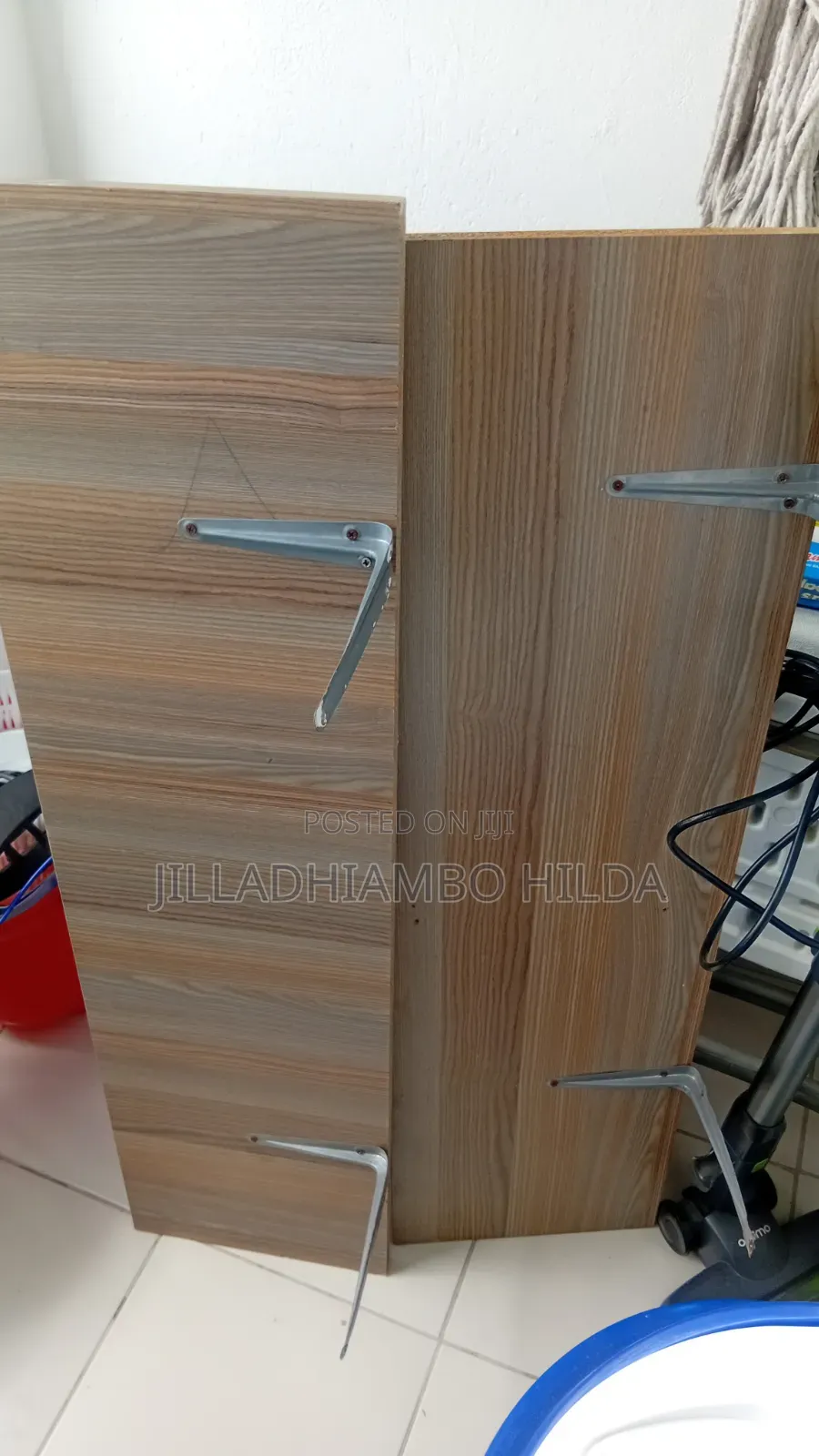 Wooden Shelves.