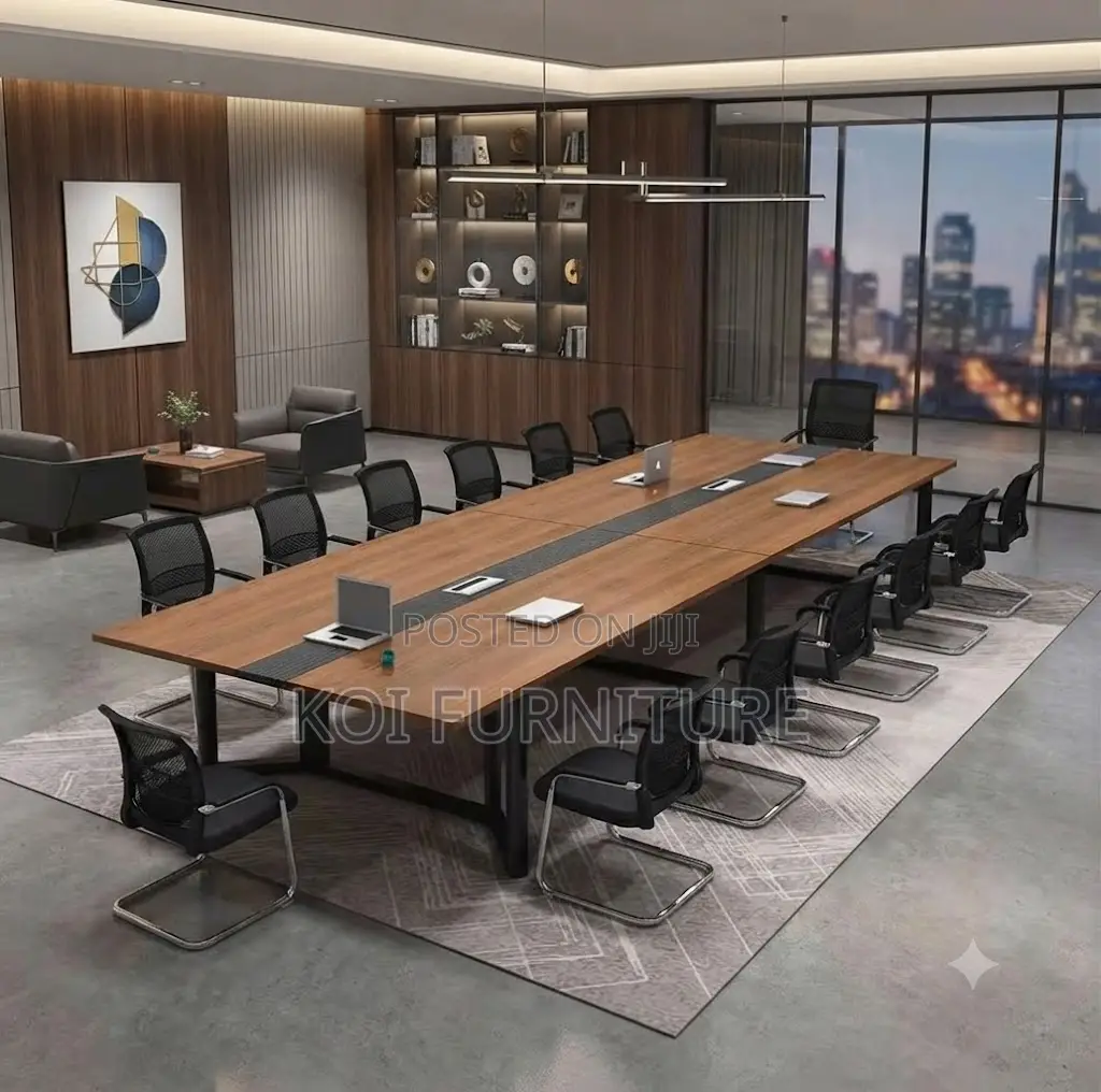 Boardroom Table; 2.4 Meter Brown Boardroom Excellent Table