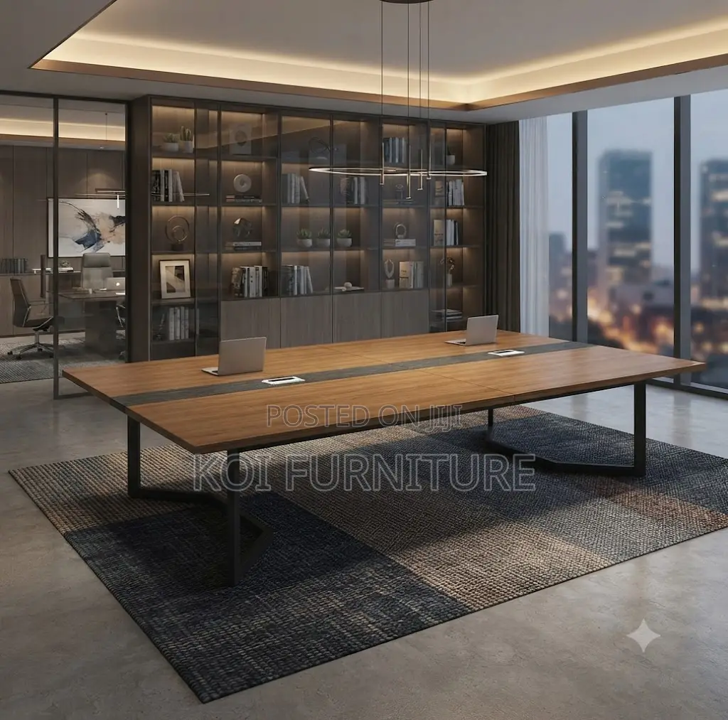 Boardroom Table; 2.4 Meter Brown Boardroom Excellent Table