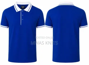 Royal Blue Collar White Polo