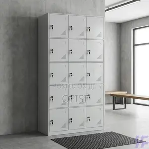 Office Cabinet; 15-Doors Steel Office Locker Cabinet