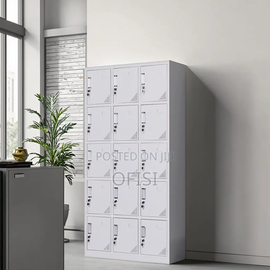 Office Cabinet; 15-Doors Steel Office Locker Cabinet