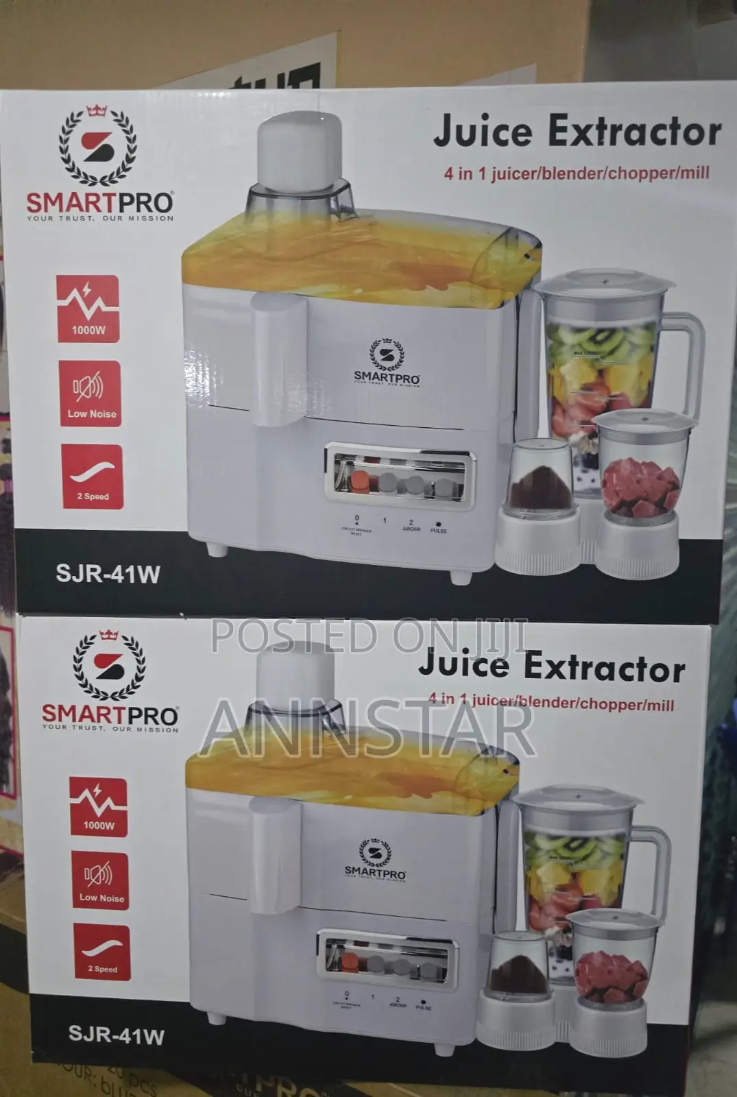 Smartpro 4 in 1 Juicer -Blender-Grinder and Mill Food Processor