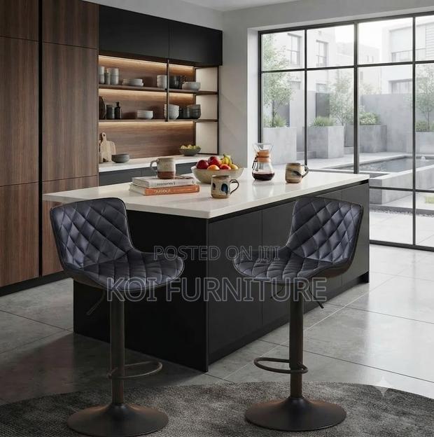 Barstools; Adjustable Kitchen Counter Home Leather Barstools