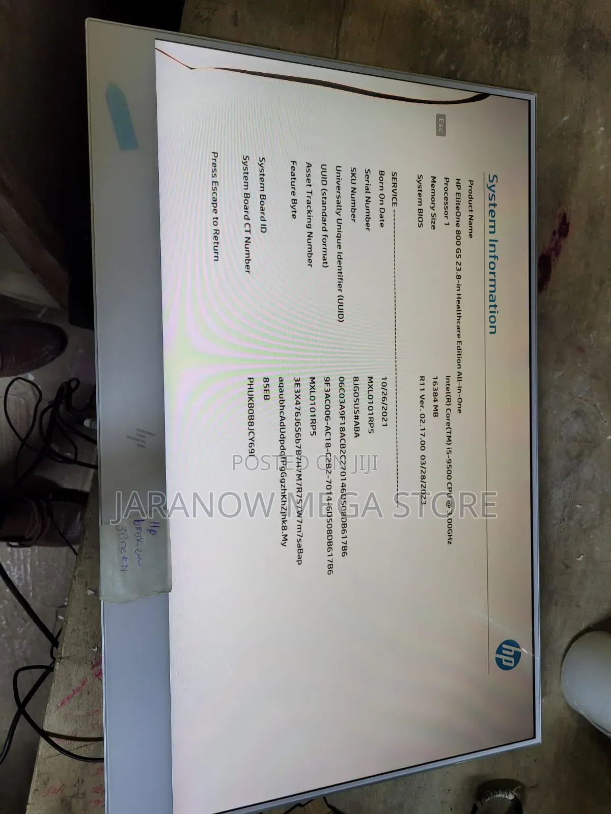 Desktop Computer HP EliteDesk 800 16GB Intel Core i5 SSD 256GB