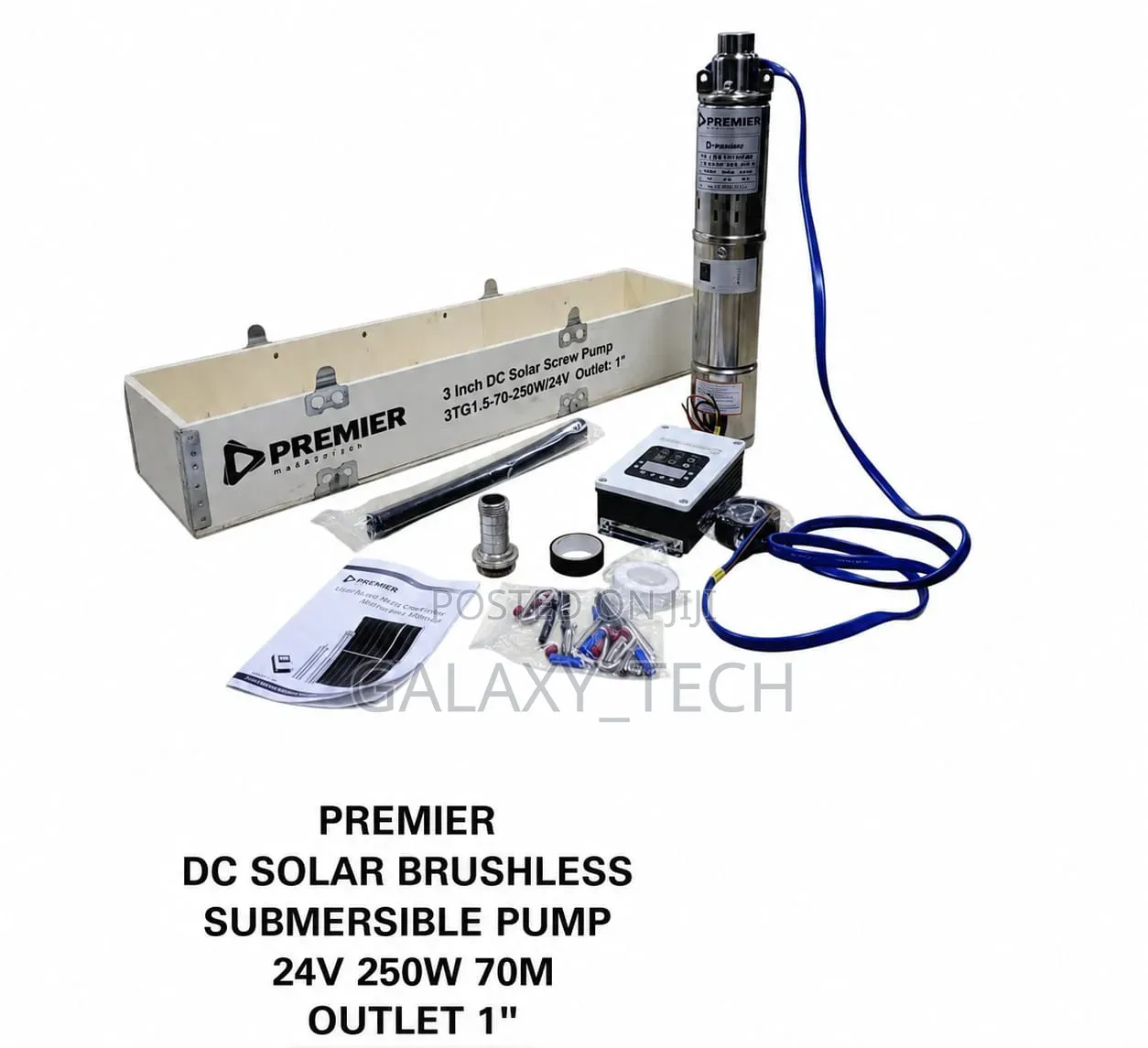 Premier Dc Solar Brushless Submersible Pump(250w,70m)