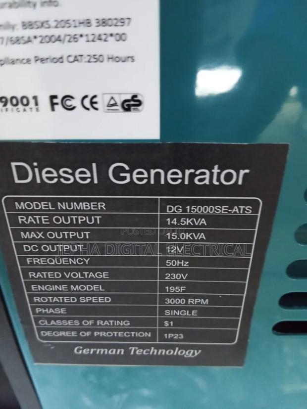 14kva Premier Generator Machine/With Ats - thumbnail 2