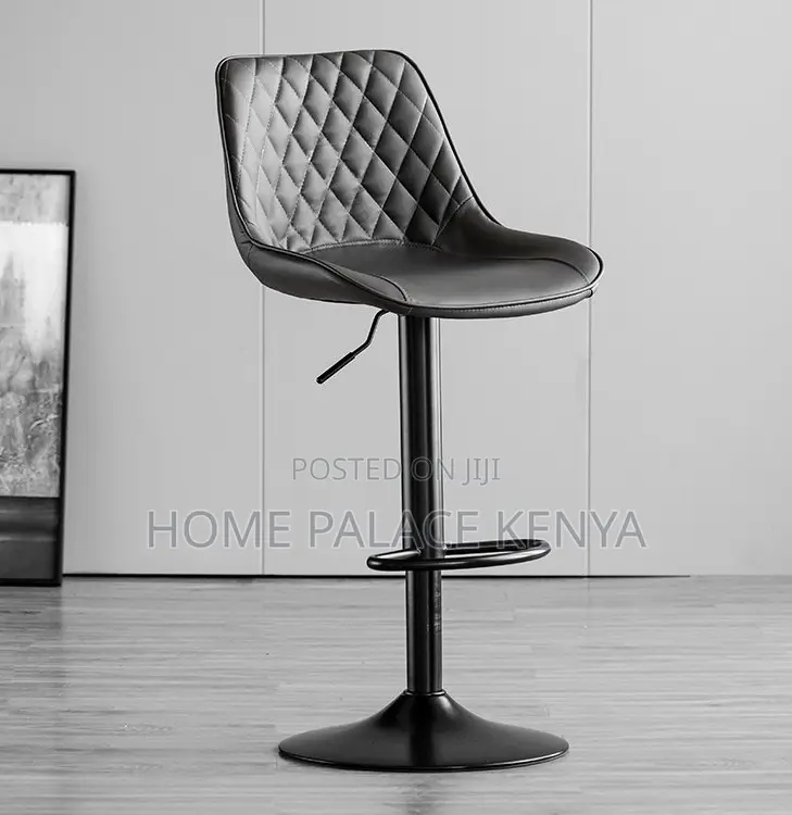 Bar Stool: Diamond Quilted Back Kitchen Chair With Gas Lift