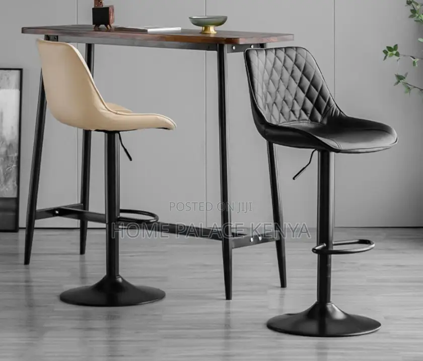 Bar Stool: Diamond Quilted Back Kitchen Chair With Gas Lift