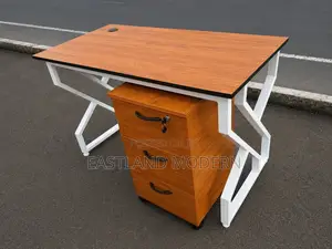 Modern Edge Desk With Side Drawers
