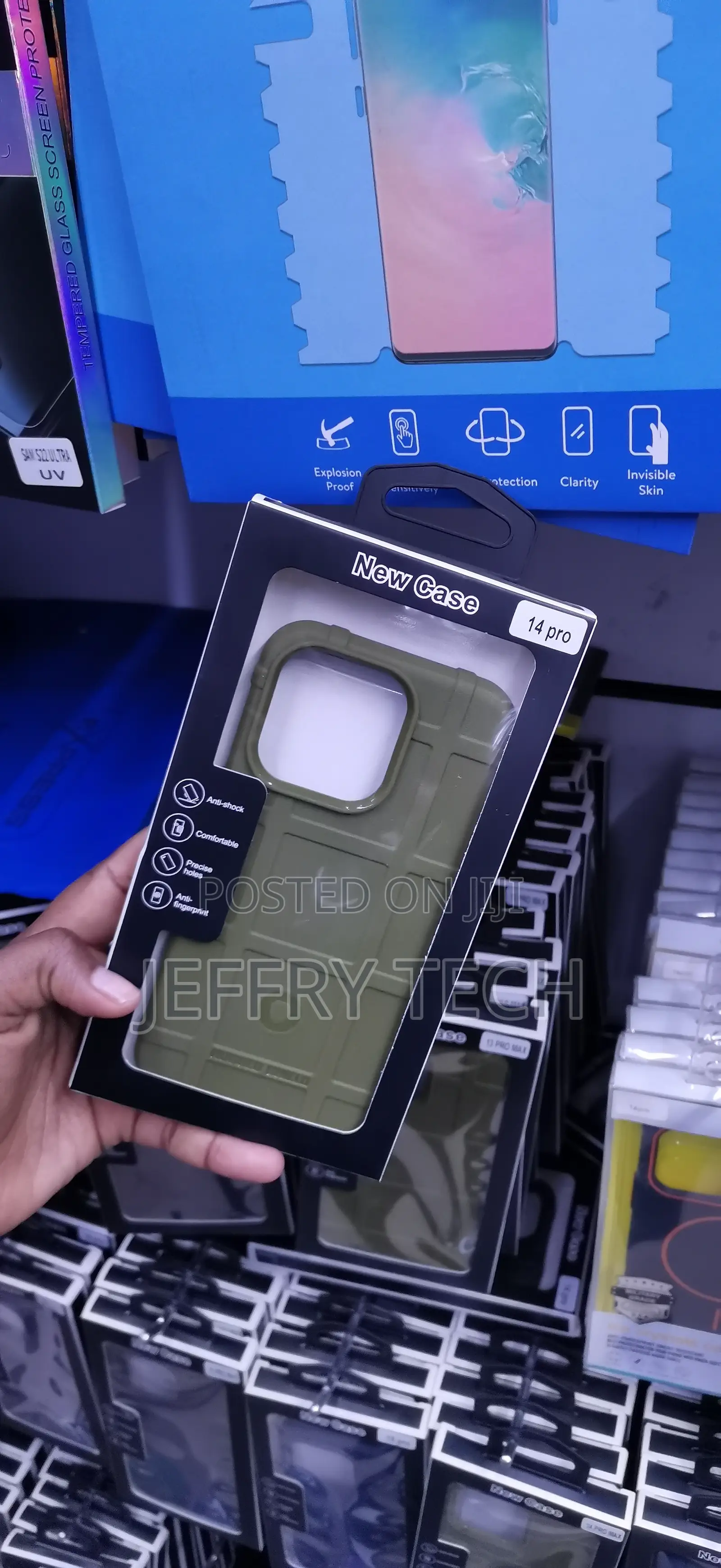 iPhone 14 Pro,Army Green Rugged Shield Protective Phone Case