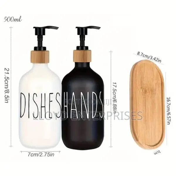 3in1 Hands - Dishes, Soap - Lotion Ceramics Bottlebamboo Base
