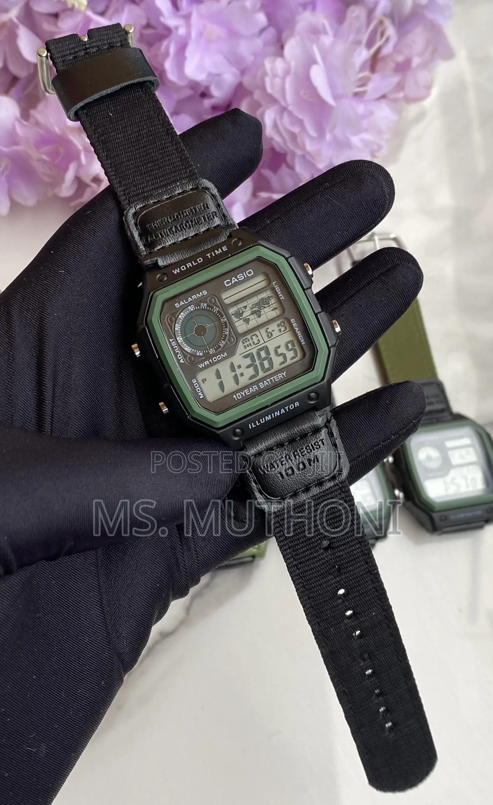 Casio World Time Watch Ae-1200whb-3b,