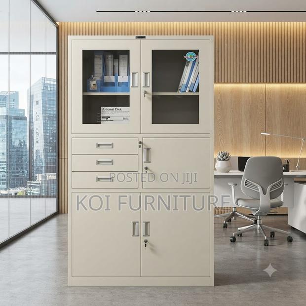 Office Cabinet; Two Doors Cabinet With Scratch Rust-Resistant Finish - thumbnail 3