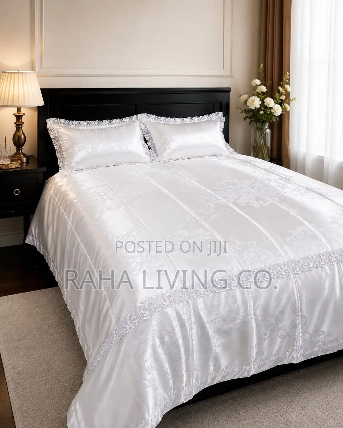 Silk Lace Duvet Cover Set | 4 PCS | Size 6x7