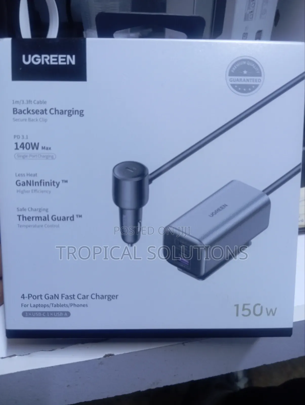 150w Ugreen 4 - Port Gan Fast Car Charger Ec706