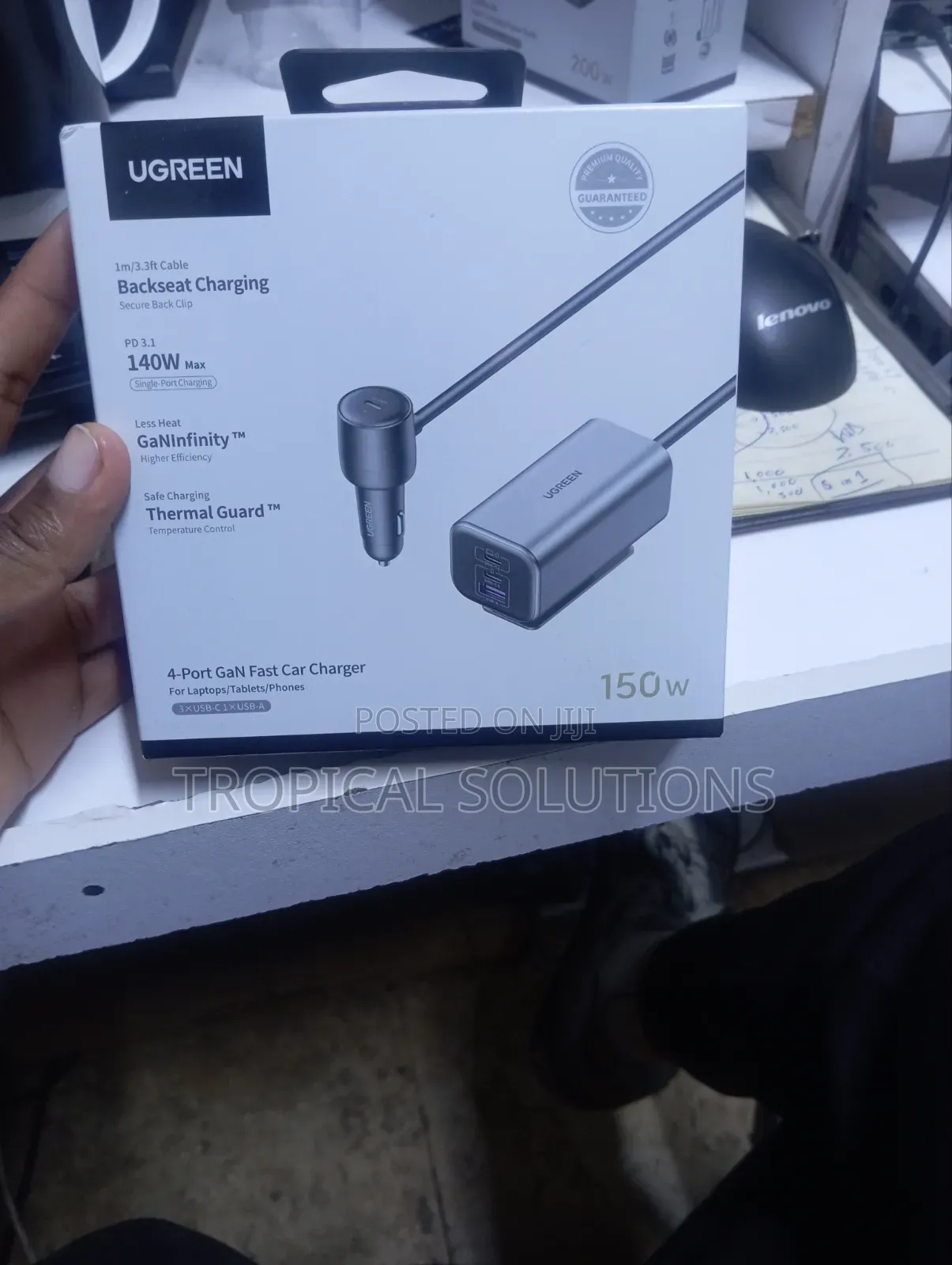 150w Ugreen 4 - Port Gan Fast Car Charger Ec706