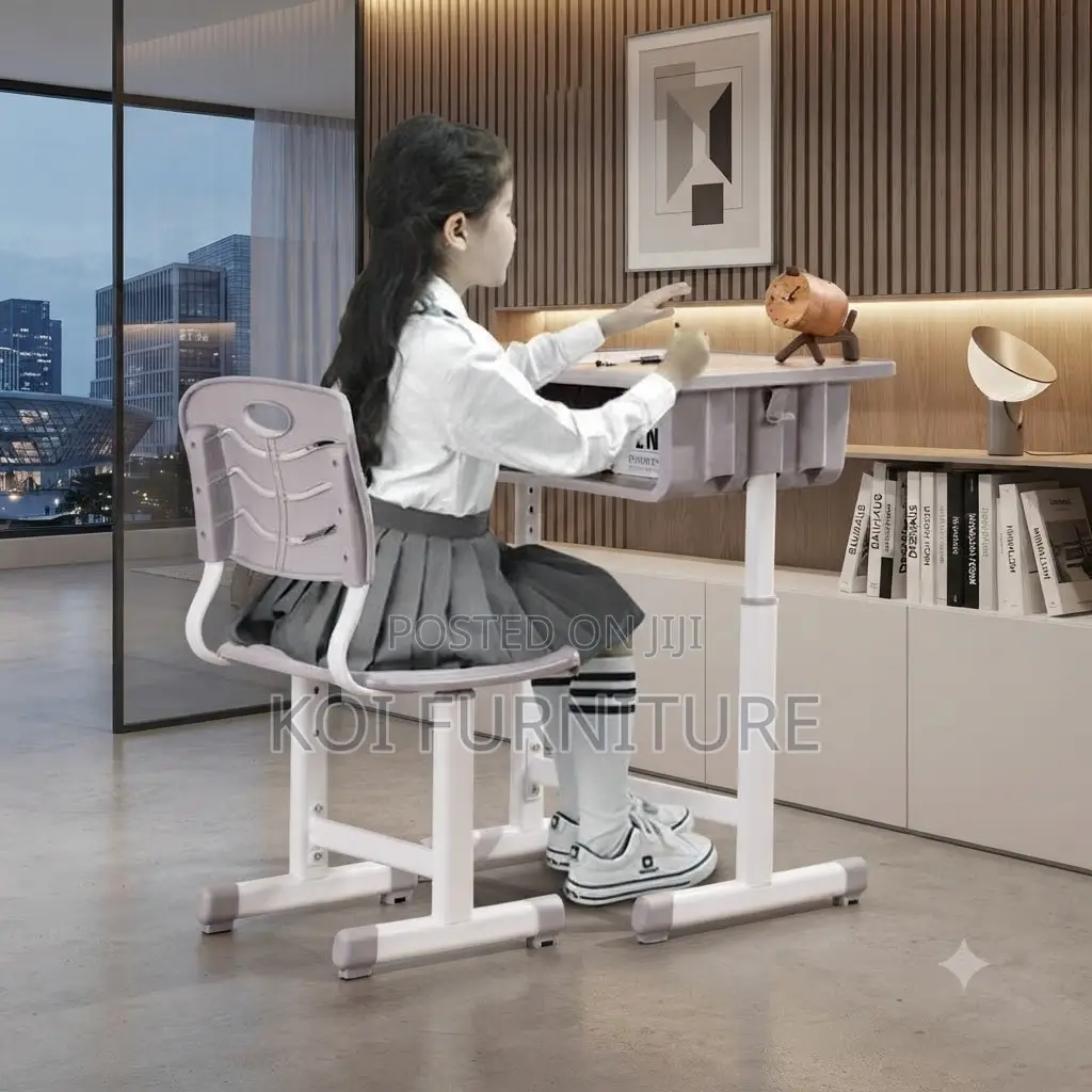 School Furniture; Adjustable Campus Desk Chair Set