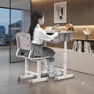 School Furniture; Adjustable Campus Desk Chair Set