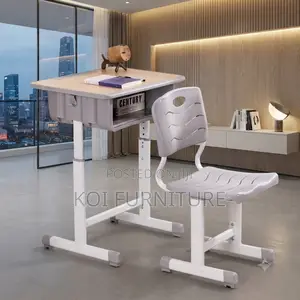 School Furniture; Adjustable Campus Desk Chair Set