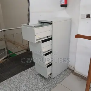 4-Drawer's Steel Cabinet With Bar