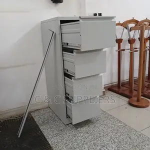 4-Drawer's Steel Cabinet With Bar