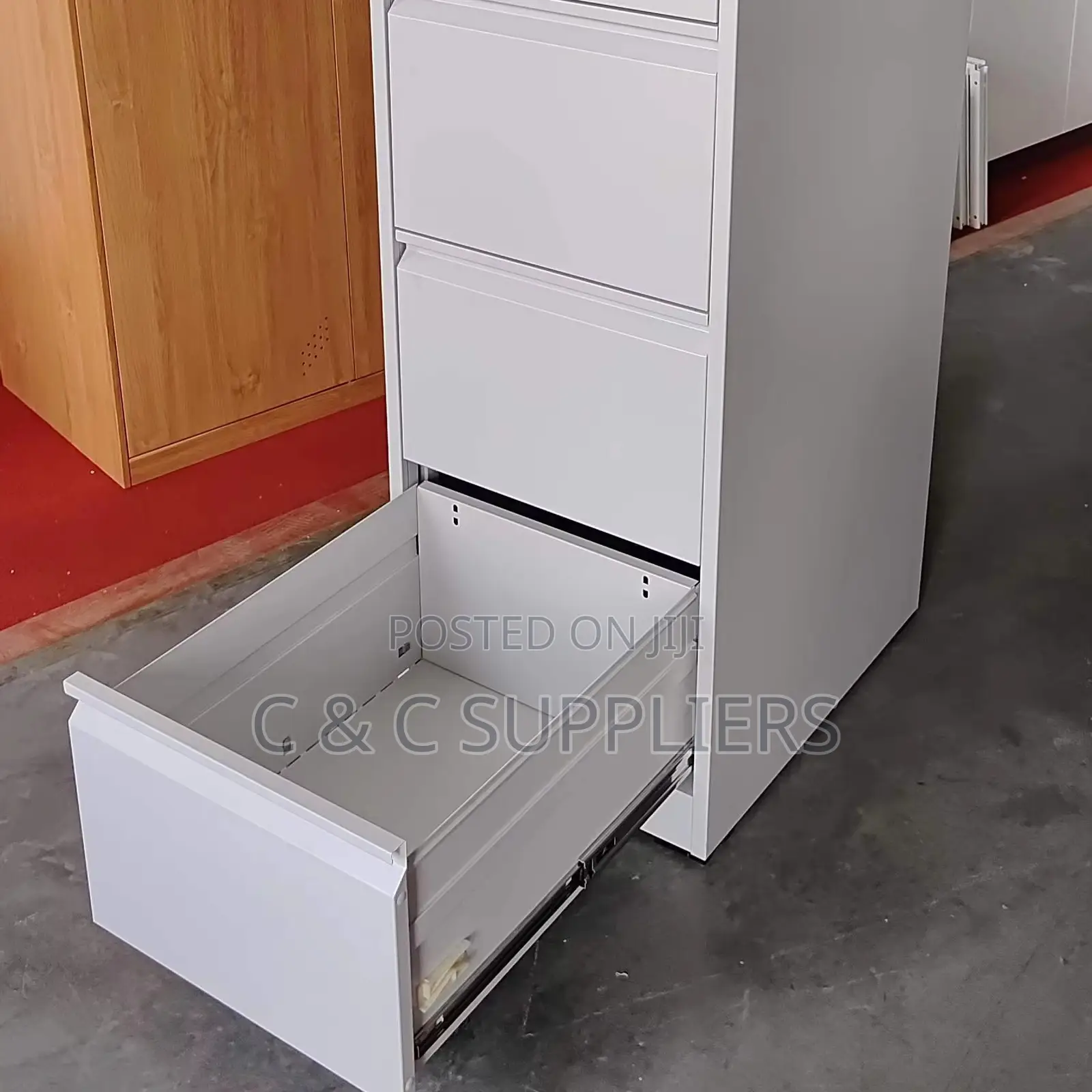 4-Drawer's Steel Cabinet With Bar