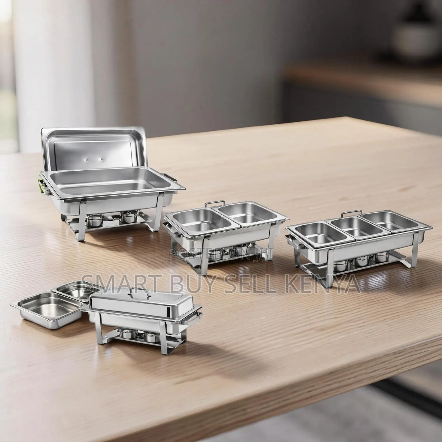 Rust-Resistant Stainless Steel Compartment Chafing Dish Food Warmer